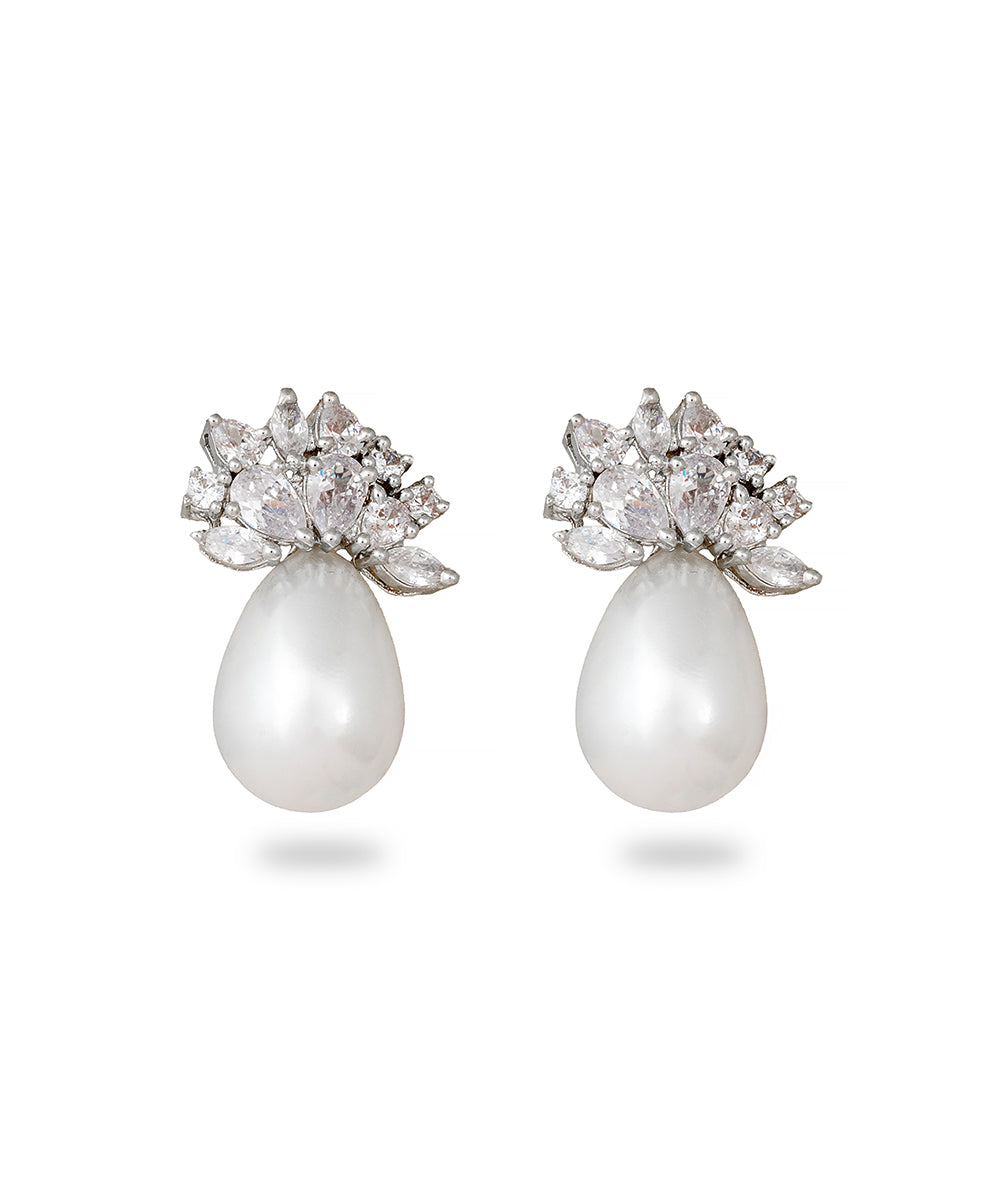 Diamond Bloom Pearl Drops