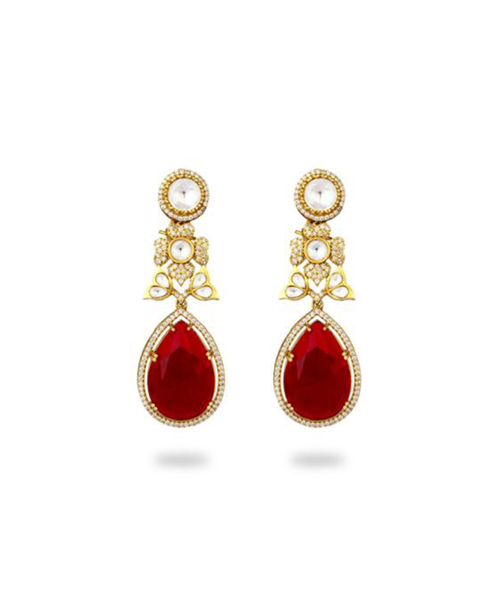 Ruby & Yellow Gold Dangler