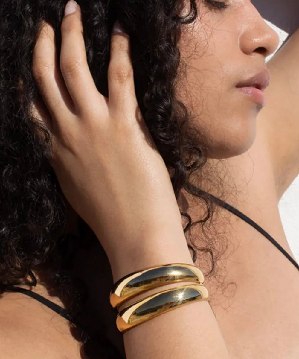 2 line Gold Cuff