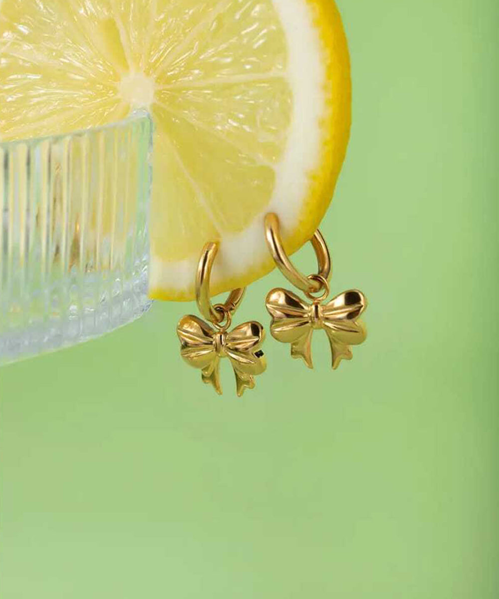 Golden Ribbon Hoops