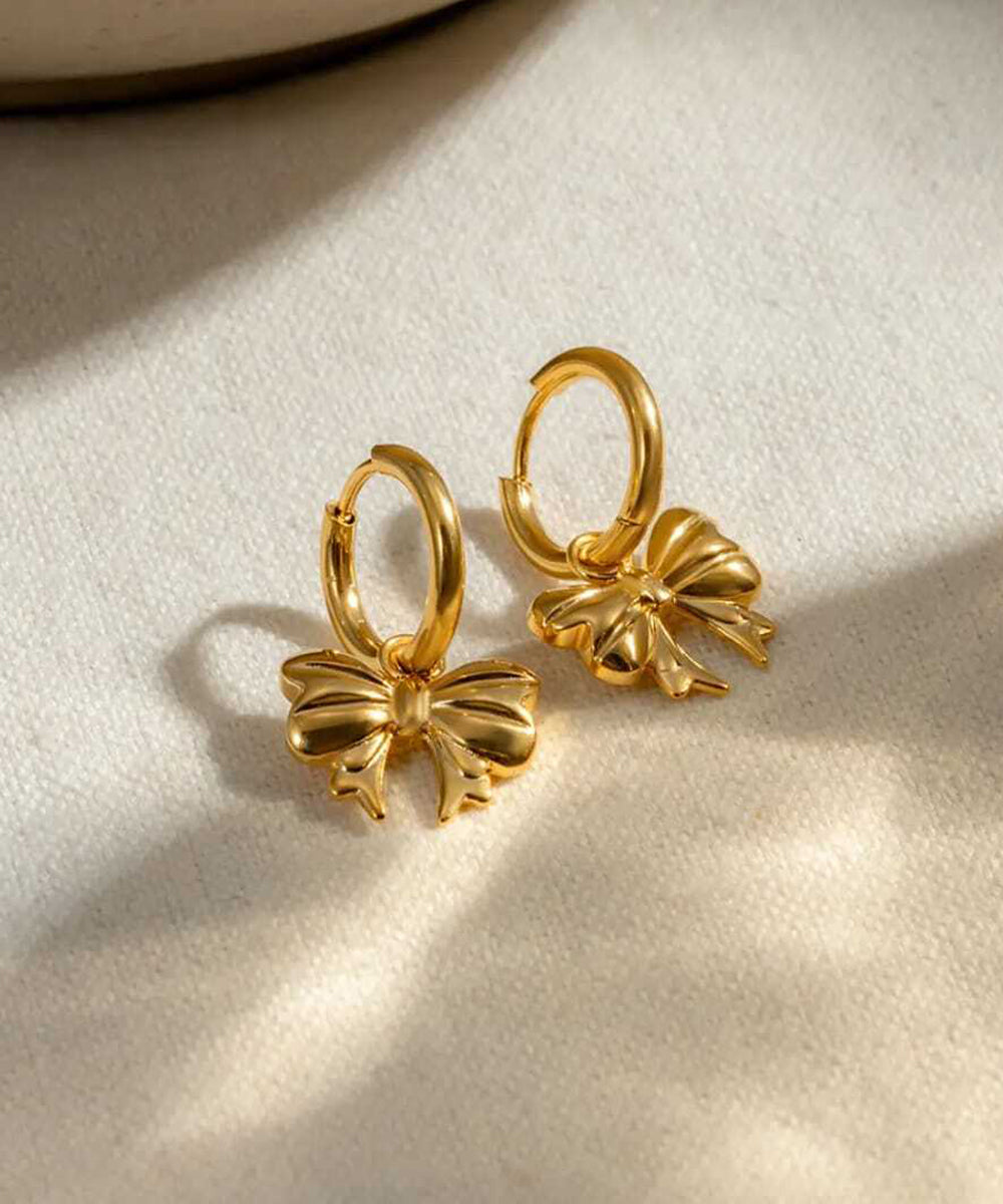 Golden Ribbon Hoops