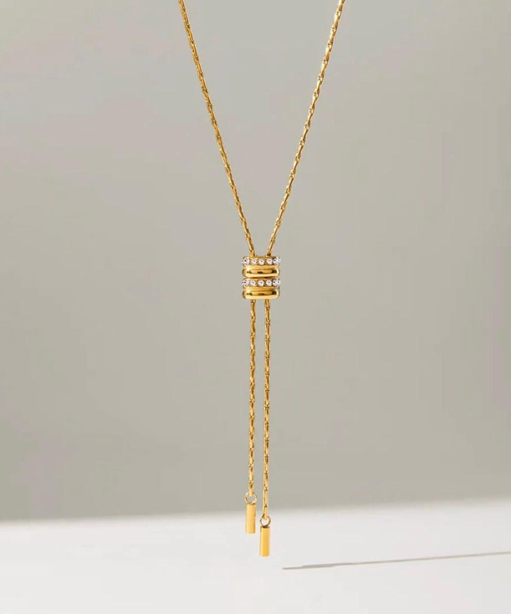 Golden Knot Lariat Necklace