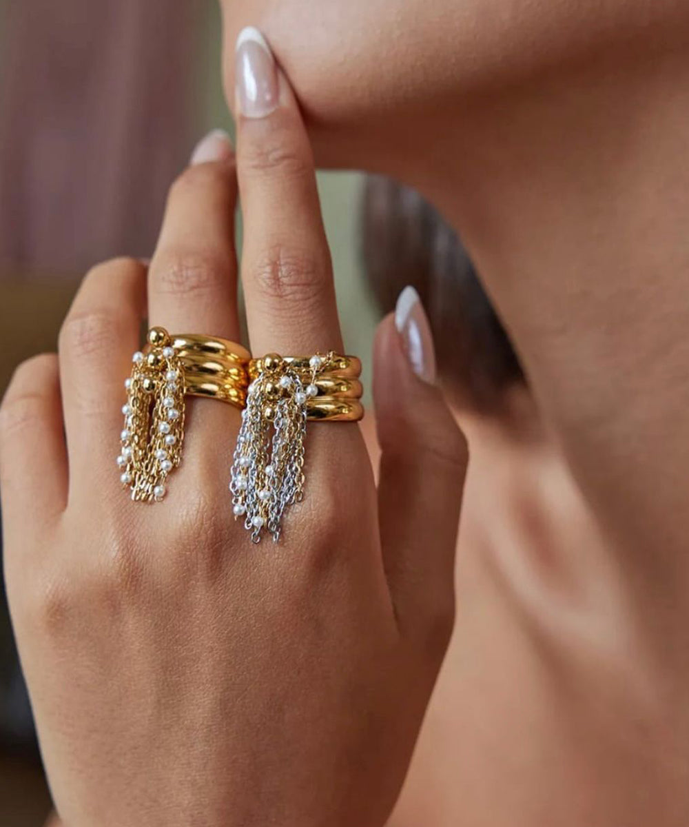 Charm Tassel Ring