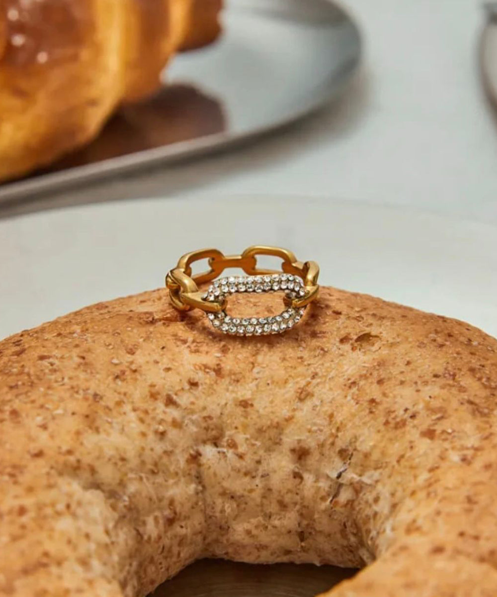 Crystal Oval Halo Ring