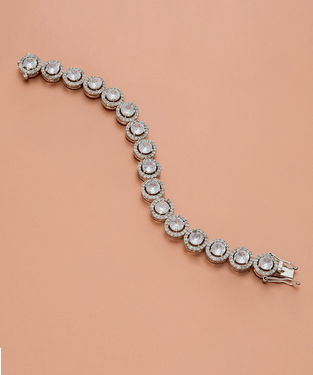 Round Halo Bracelet