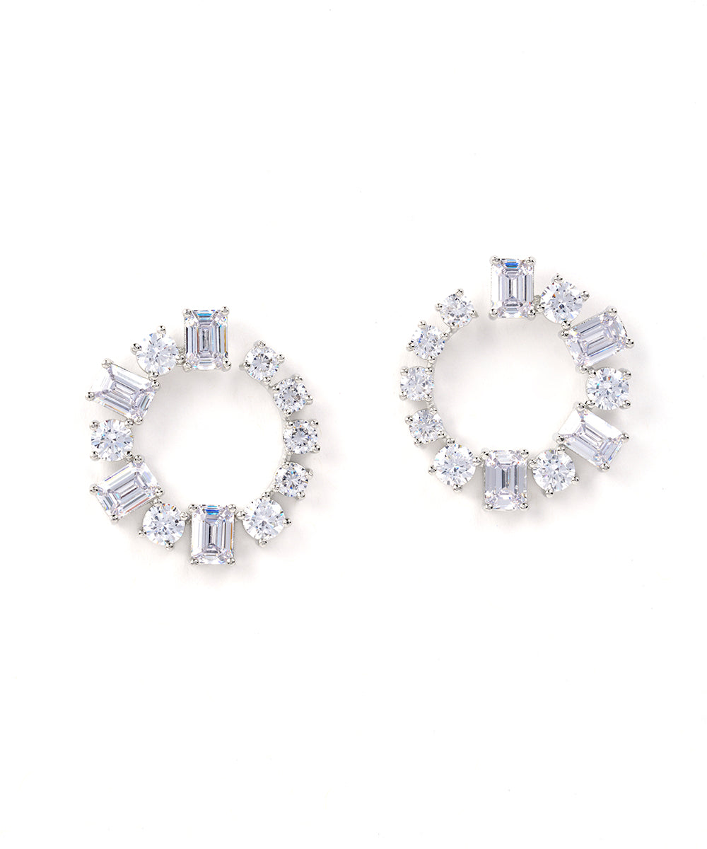 Facette Round Earrings
