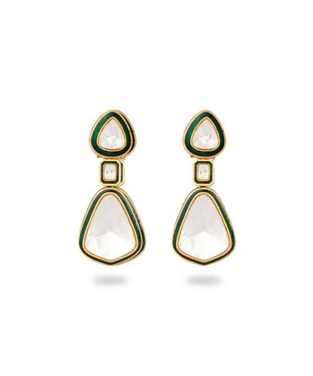 Moissanite Emerald Dangler