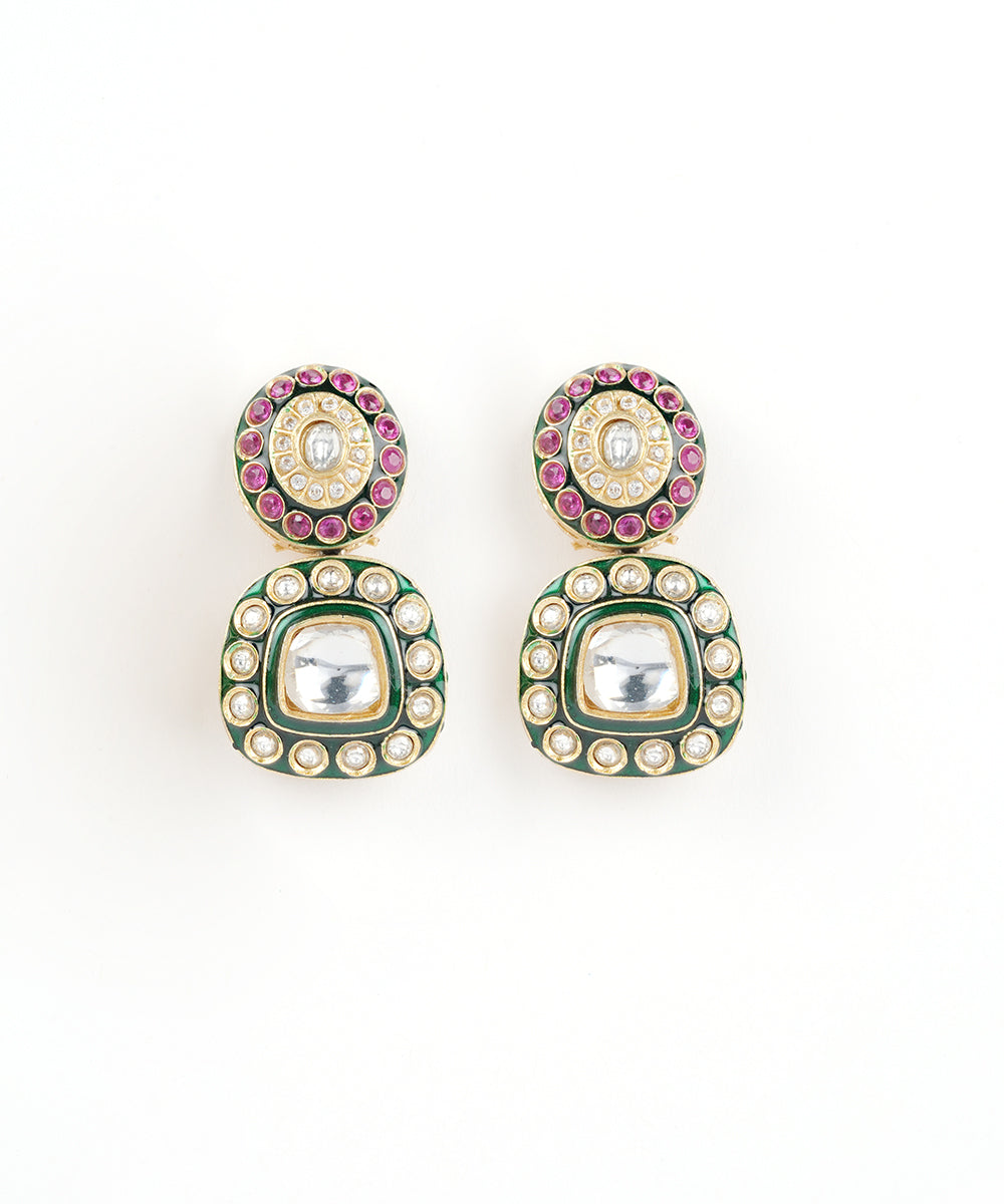 Pink & Green Meenakari Doublet