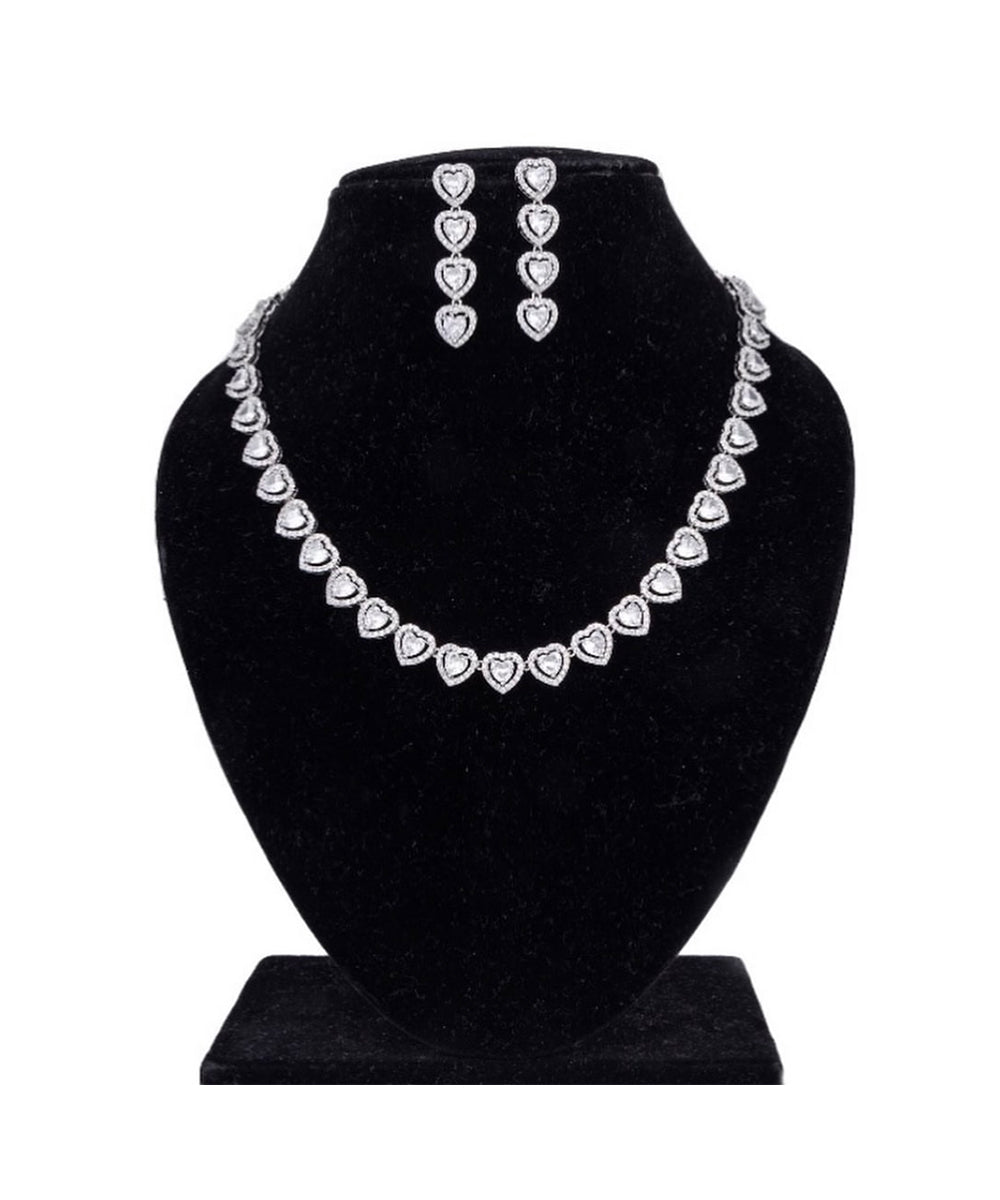 Heart Halo Solitaire Necklace