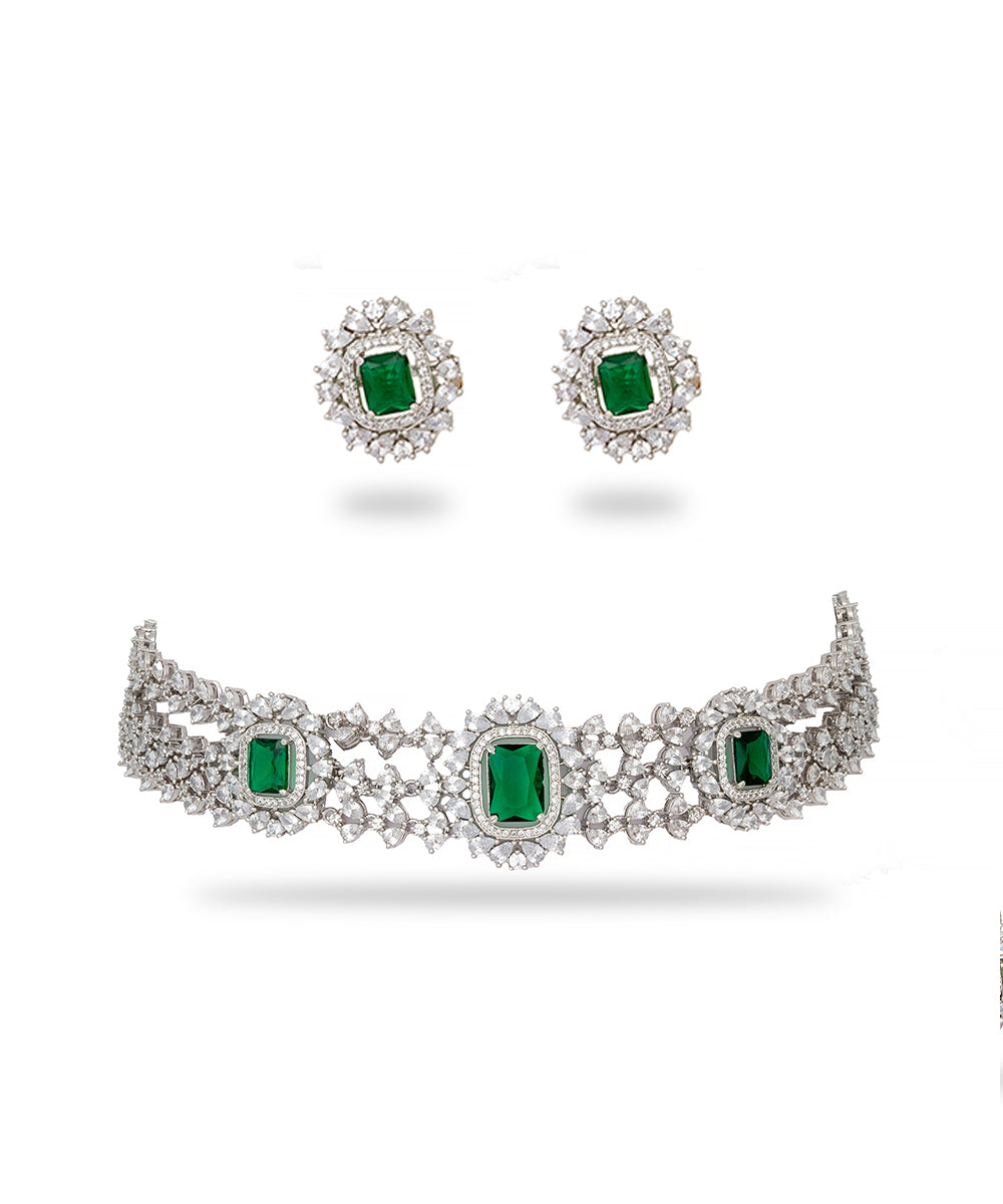 Emerald & Diamond Choker Set