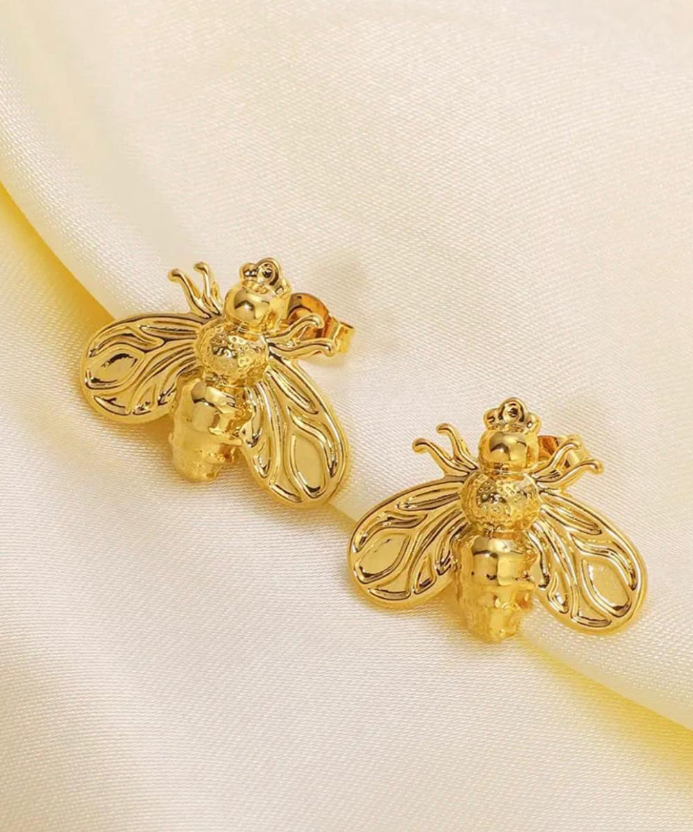 Golden Bees studs
