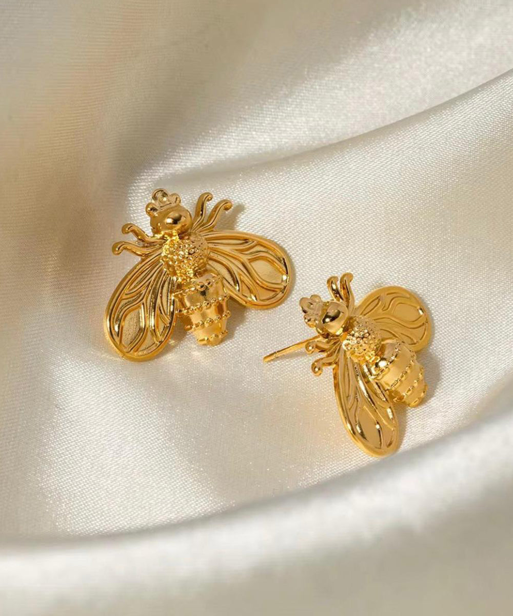 Golden Bees studs