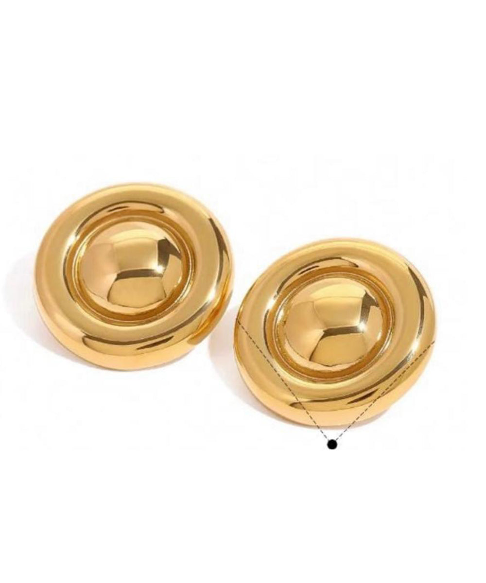 Retro Gold Dome Earrings