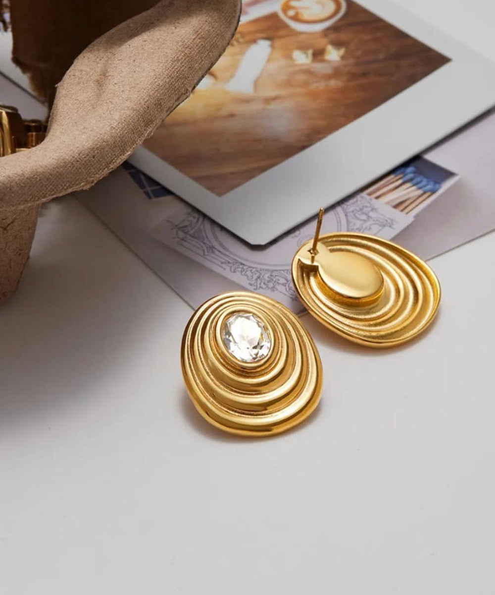 Golden Halo Crystal Earrings