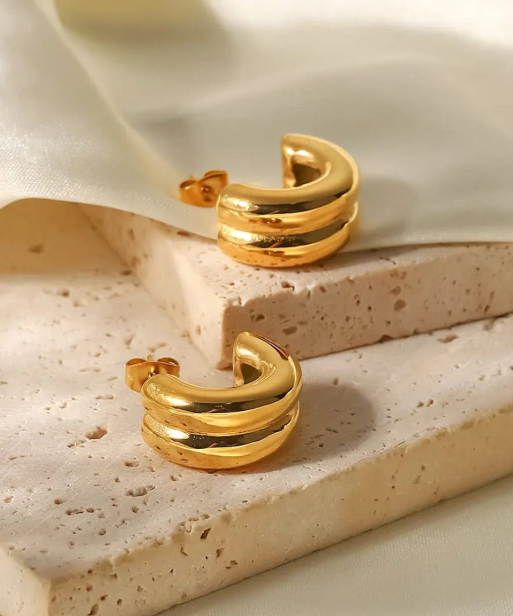 Golden Wave Hoops