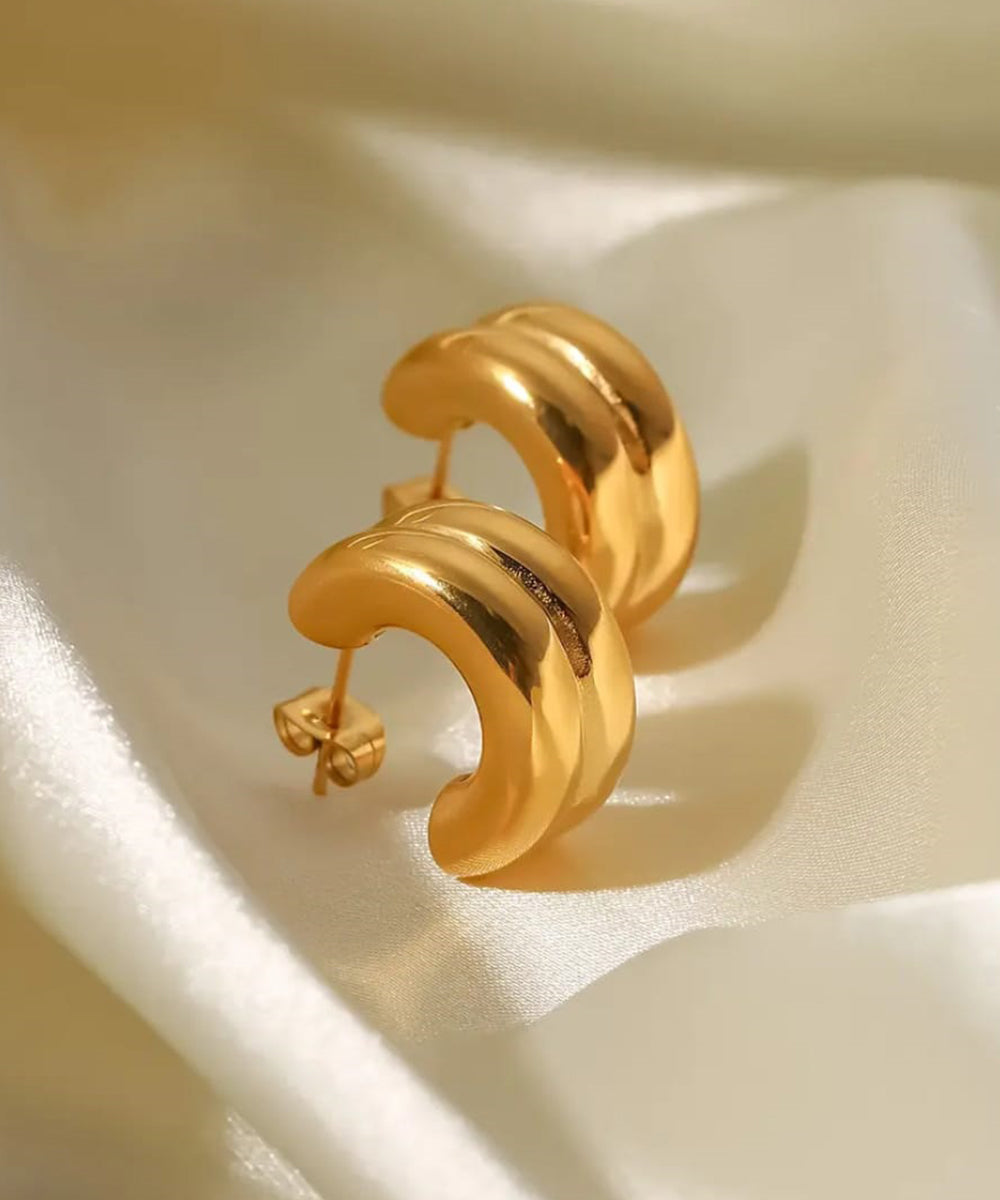 Golden Wave Hoops