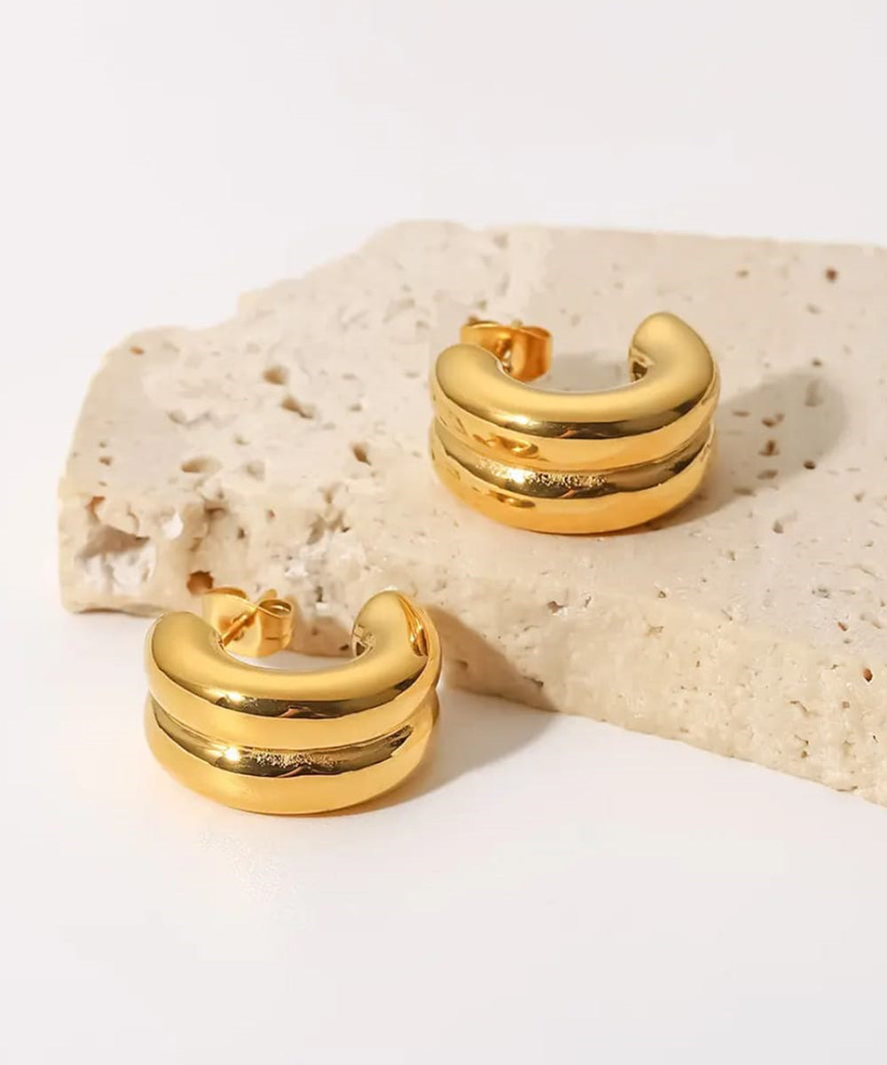 Golden Wave Hoops