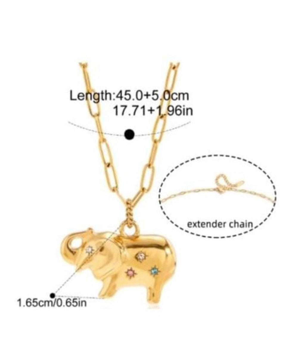 Celestial Elephant Pendant Necklace