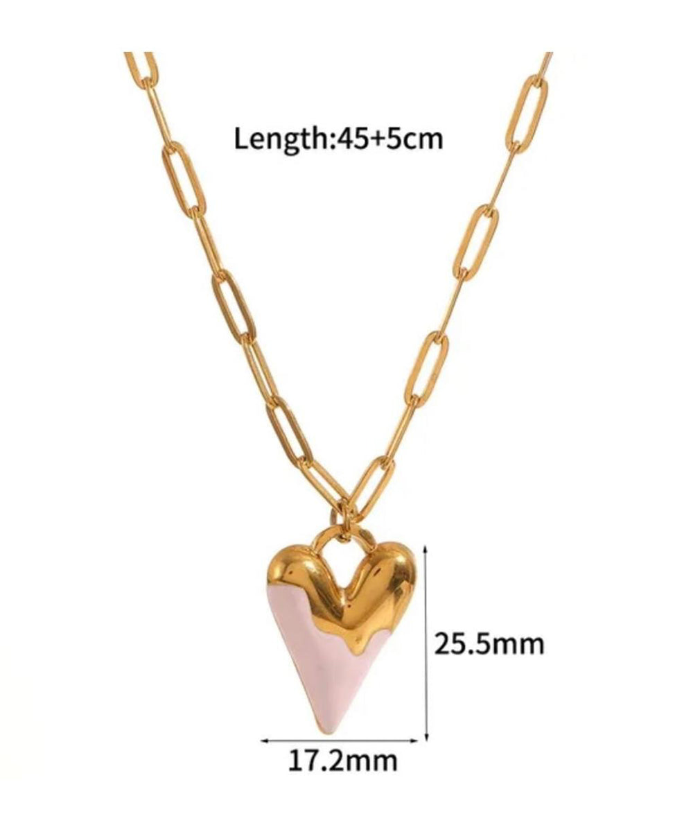 Blush Pink Heart Necklace