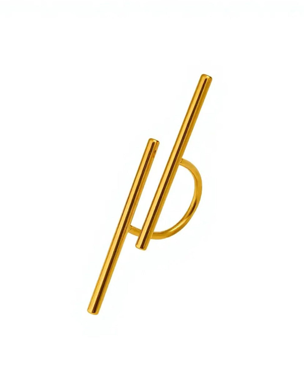 Golden Bar Adjustable Ring