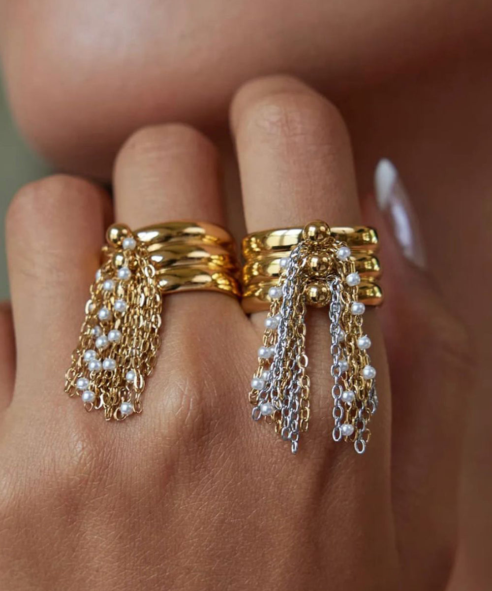 Charm Tassel Ring