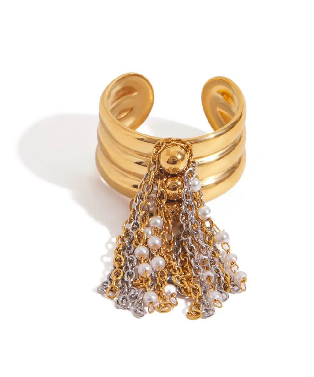 Charm Tassel Ring