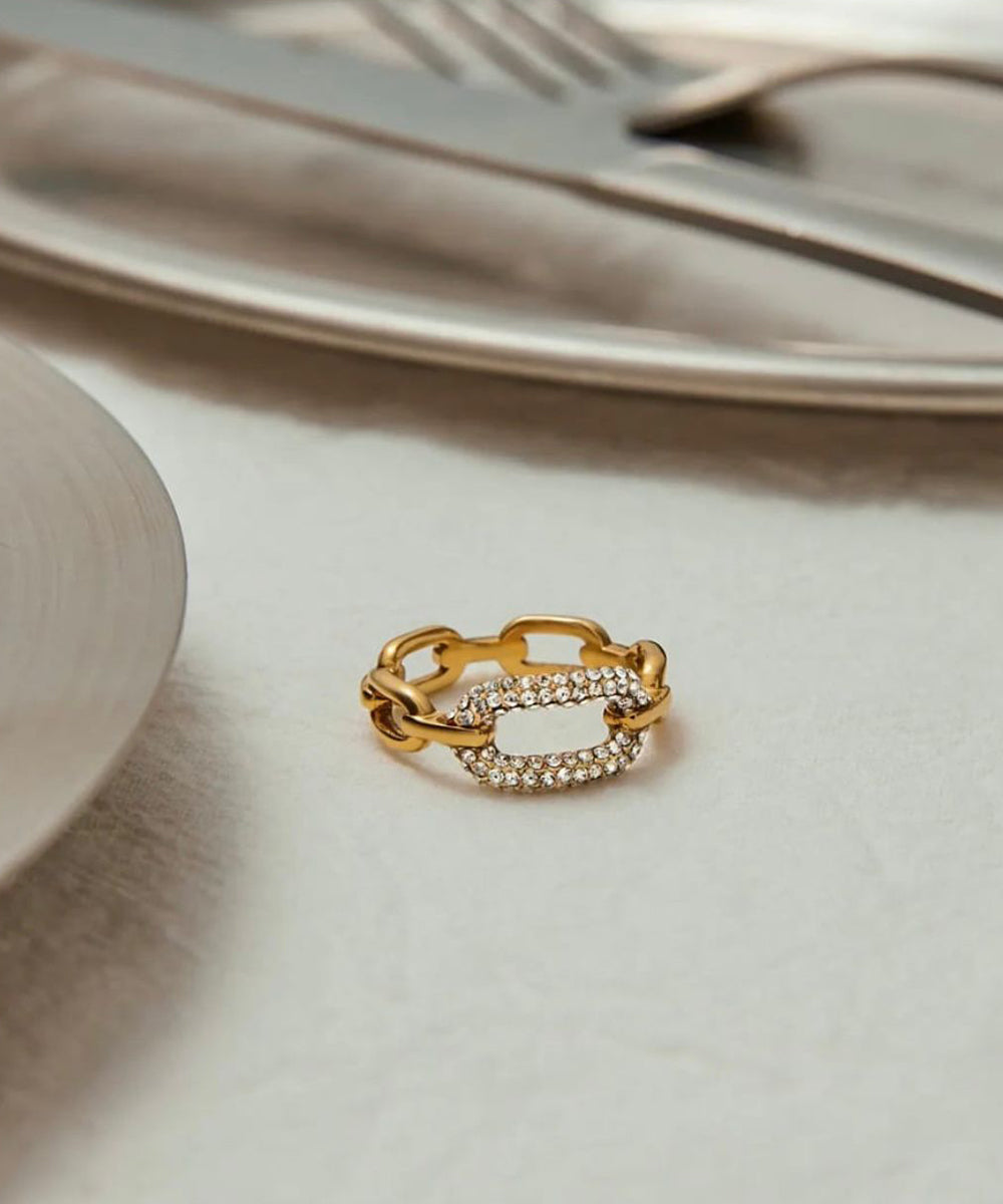 Crystal Oval Halo Ring