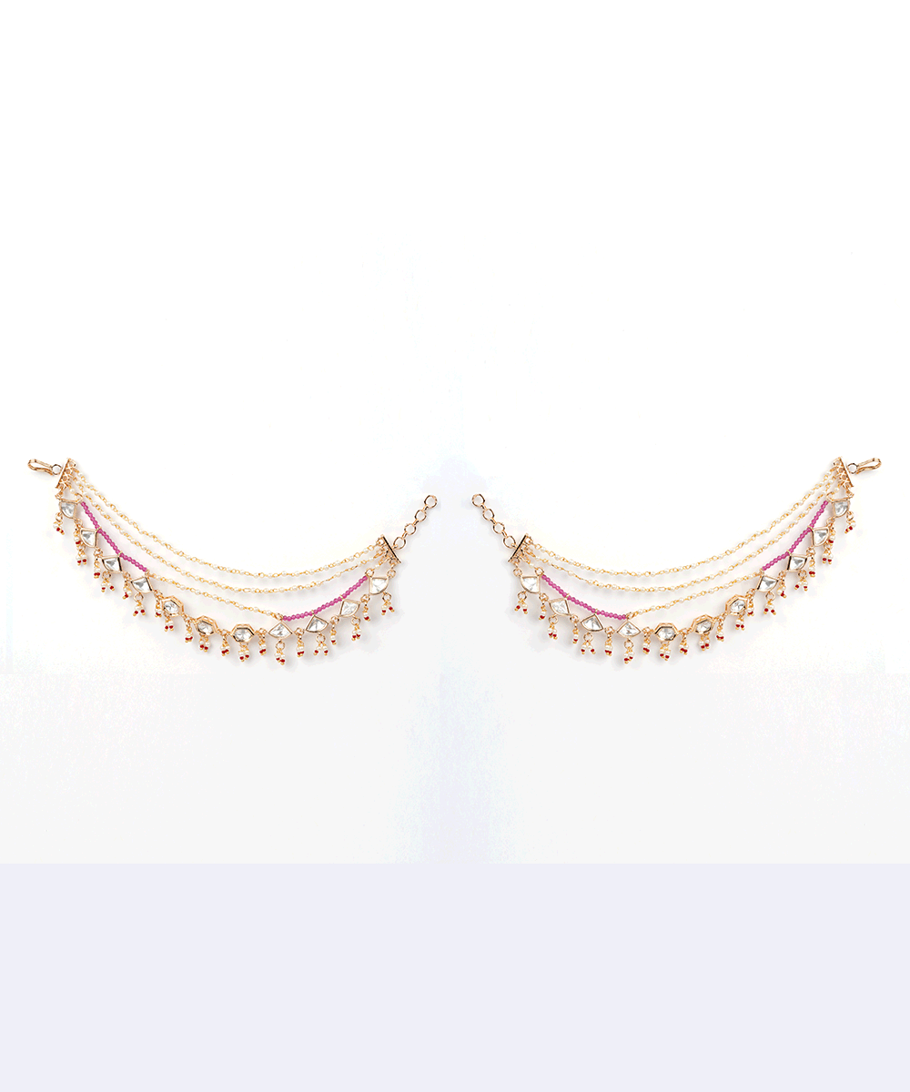 Pink Blossom Ear Chain