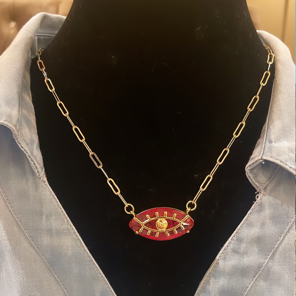 Pink Stone Evil Eye 1 Pink