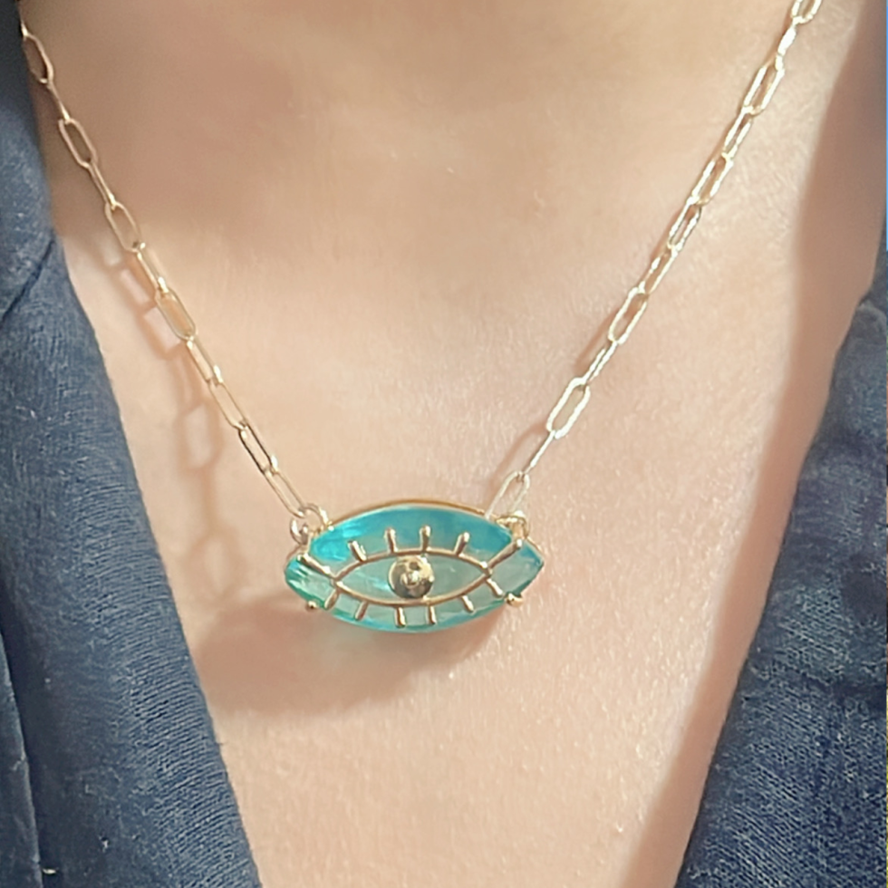 Green Stone Evil Eye 1 JEEC14